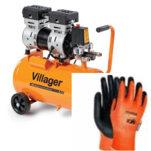 VAT 24 LS bešumni kompresor VILLAGER+poklon rukavice